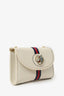Gucci White Leather Small Sylvie Web Rajah Chain Bag With Extra Robe Strap