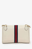 Gucci White Leather Small Sylvie Web Rajah Chain Bag With Extra Robe Strap