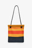 Hermès Yellow Striped Canvas 'Aline' Small Tote Bag