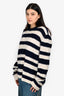 Diesel Cream/Navy Striped Knit Sweater Size XXL