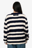 Diesel Cream/Navy Striped Knit Sweater Size XXL