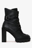 Christian Louboutin Black Leather 'Macademia 100' Heeled Boots Size 36.5