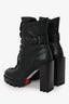Christian Louboutin Black Leather 'Macademia 100' Heeled Boots Size 36.5