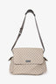 Gucci Grey Leather GG Supreme Diaper Bag