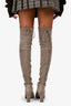 Stuart Weitzman Taupe Suede Thigh High Heeled Boots Size 7.5