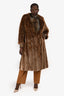 Vintage Beaver Fur Long Jacket Estimate Size M
