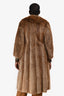 Vintage Beaver Fur Long Jacket Estimate Size M