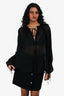 Dorothee Schumacher Black Sheer Blouse Size 3
