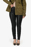 L'Agence Black Leather Skinny Pants Size 29