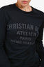 Christian Dior Navy Cotton Logo Top Size XS