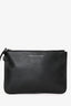 Dries Van Noten Black Sequin Leather Large Shoulder Bag with Pouch