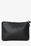 Dries Van Noten Black Sequin Leather Large Shoulder Bag with Pouch