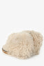 Weekend Max Mara Cream Mongolian Fur Ankle Boots Size 37