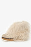 Weekend Max Mara Cream Mongolian Fur Ankle Boots Size 37