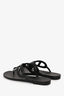 Hermès 2022 Black Rubber Egerie Slides Size 38
