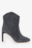 Ba&sh Grey Suede Western Ankle Boots Size 37