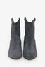 Ba&sh Grey Suede Western Ankle Boots Size 37