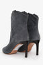 Ba&sh Grey Suede Western Ankle Boots Size 37