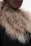 Luisa Cerano Cream Fur Collar