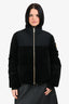 Moose Knuckles Black Velvet/Nylon Puffer Jacket Size L