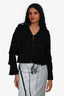 Maje Black Fringe Jacket Size 1