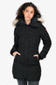 Canada Goose Black Down/Coyote Fur Trimmed Midi Jacket Size XS