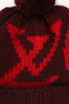 Louis Vuitton Red Monogram Knit Pom Pom Beanie