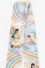 Hermès Blue/Beige Silk Carres Volants Twilly Scarf