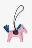 Hermés Pink/Blue Tricolour Milo Leather Rodeo GM Charm