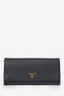 Prada Black Saffiano Leather Wallet On Chain