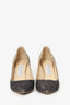 Jimmy Choo Gold/Black Glittery Pointes Heels Size 38
