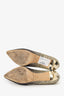 Jimmy Choo Gold/Black Glittery Pointes Heels Size 38