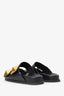 Valentino Black Leather Large Rockstud Sandals Size 38