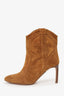 Ba&sh Brown Suede Western Ankle Boot Heels Size 39