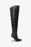 Cult Gaia Black Leather Thigh High Boot Size 38