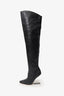 Cult Gaia Black Leather Thigh High Boot Size 38