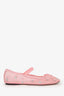 Raplo Randall Pink Mesh Crystal Embellished Balled Flats Size 7.5