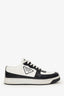 Prada Black/White Leather Logo Sneakers Size 37.5