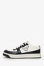 Prada Black/White Leather Logo Sneakers Size 37.5