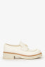 Prada Cream/Tan Brushed Leather Loafers Size 38