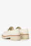Prada Cream/Tan Brushed Leather Loafers Size 38