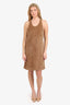 Toteme Brown Wool Teddy Shift Dress Size 38