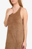 Toteme Brown Wool Teddy Shift Dress Size 38
