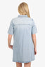 Ganni Denim Short Sleeve Mini Dress Size 34