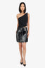 Maje Black Faux Patent Leather Mini Skirt Size 38