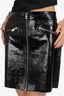 Maje Black Faux Patent Leather Mini Skirt Size 38