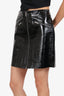 Maje Black Faux Patent Leather Mini Skirt Size 38