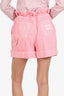 Miu Miu Pink Paper Bag Short Size 40