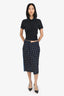 Monse Denim/Black Check Deconstructed Pencil Skirt Size 4