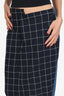 Monse Denim/Black Check Deconstructed Pencil Skirt Size 4